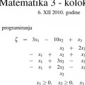 Matematika 3, Mašinski odsek, IV godina, rezultati kolokvijuma od 6. XII 2010.