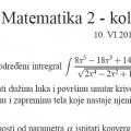 Saobraćajni odsek, Matematika 2, rezultati ispita od 14. III 2015.