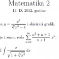 Saobraćajni odsek, Matematika 2, bodovi posle ispita od 7. IX 2014