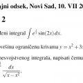 Saobraćajni odsek, Matematika 2, ispit 14. II 2014