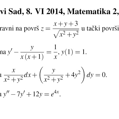 OSS ET, Matematika, rezultati ispita od 26. IX 2015.